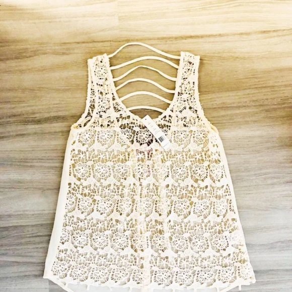 NWT Romeo & Juliet Couture Lace Sheer Blouse - Picture 1 of 2